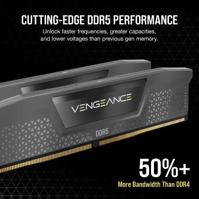 RAM Corsair Atmintis ddr5 vengeance 32gb/6000 (2*16gb) cl30 amd expo ir intel xmp