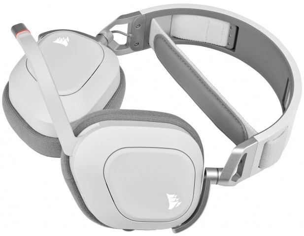 Corsair Ausinės Žaidimams HS80 RGB Su mikrofonu, Baltos, Over-Ear, Belaidės