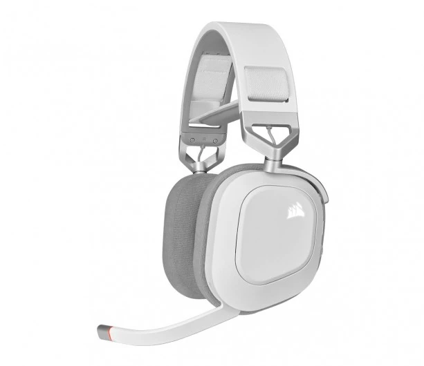 Corsair Ausinės Žaidimams HS80 RGB Su mikrofonu, Baltos, Over-Ear, Belaidės
