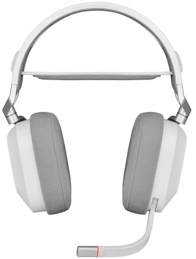 Corsair Ausinės Žaidimams HS80 RGB Su mikrofonu, Baltos, Over-Ear, Belaidės