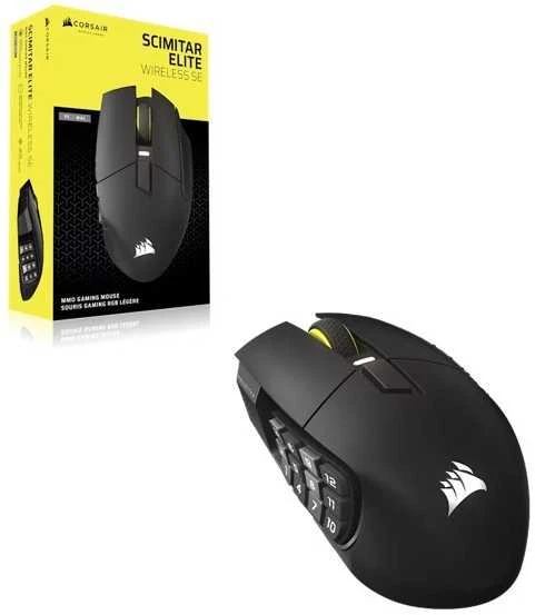 CORSAIR SCIMITAR ELITE WIRELESS SE Pelė žaidimams Gun metal 33000 DPI Optinė