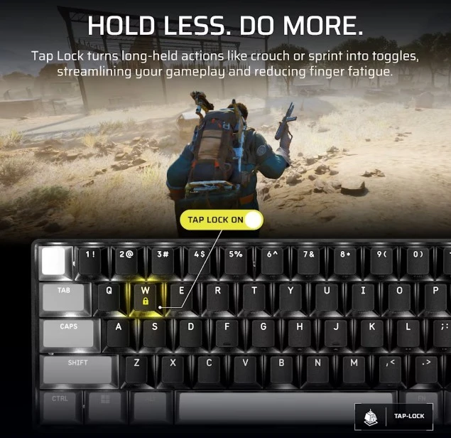 CORSAIR CLIPPER PRO MINI 60 Hall Effect Klaviatūra žaidimams Juodas