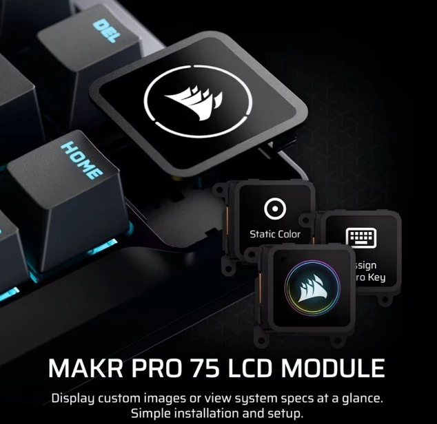 Klaviatūra žaidimams Corsair MAKR PRO 75 CARBON MGX V2