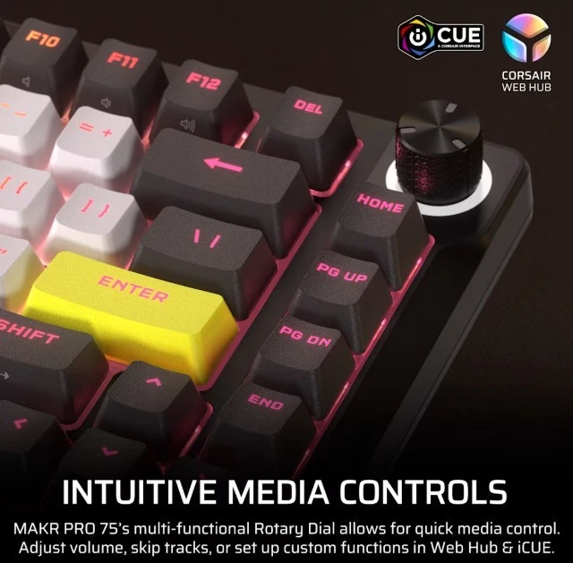 Klaviatūra žaidimams Corsair MAKR PRO 75 CARBON MGX V2