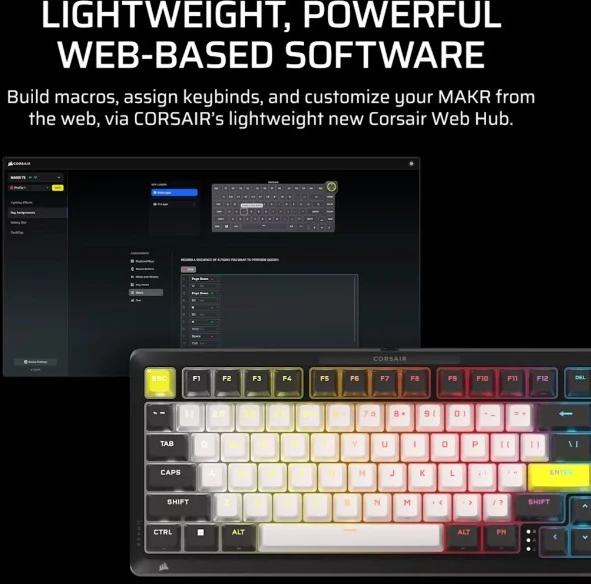 Klaviatūra žaidimams Corsair MAKR PRO 75 CARBON MGX V2