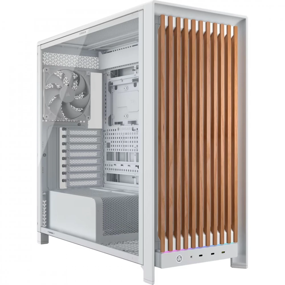 Corsair FRAME 5000D WOOD RS Midi Tower, Walnut, Baltas