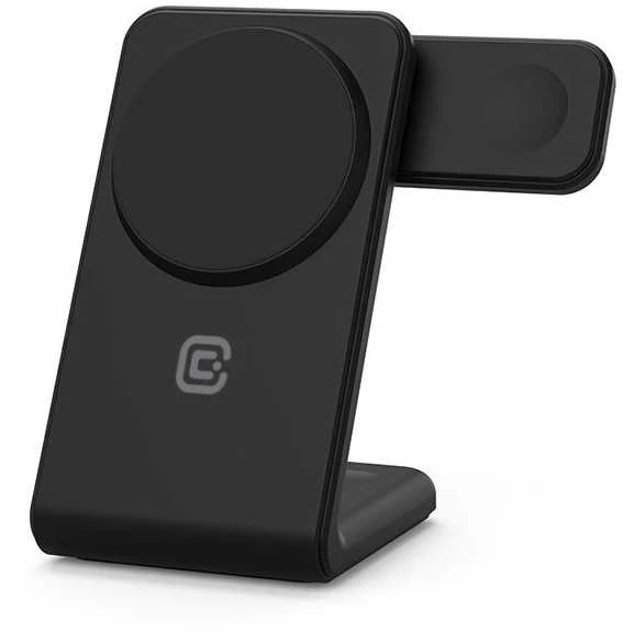 Crong „Magspot Stand“ 3 viename belaidis įkroviklis su „Magsafe“ funkcija, skirtas „iPhone“, „Apple Watch“ ir „AirPods“ ausinėms