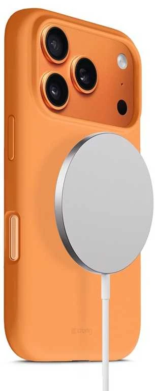 Crong Color Cover Magnetic - dėklas MagSafe Apple iPhone 17 Pro oranžinis