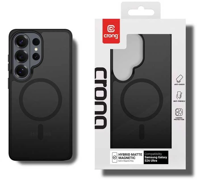 Crong Dėklas hybrid matte magnetic - magsafe samsung galaxy s26 ultra juoda