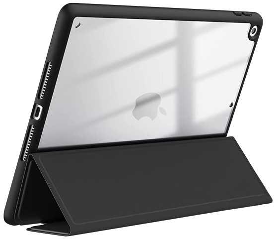 Crong PrimeFolio - dėklas skirtas iPad 10.2” (2021-2019) with stand and Apple Pieštukas charging (Juodas)