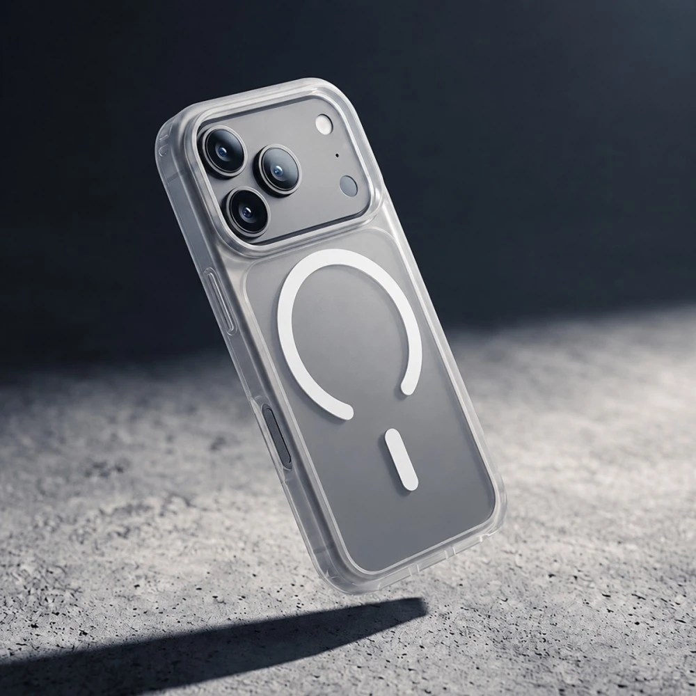 Crong Baltas „MagSafe“ dėklas iPhone 18 Pro Max / 17 Pro Max