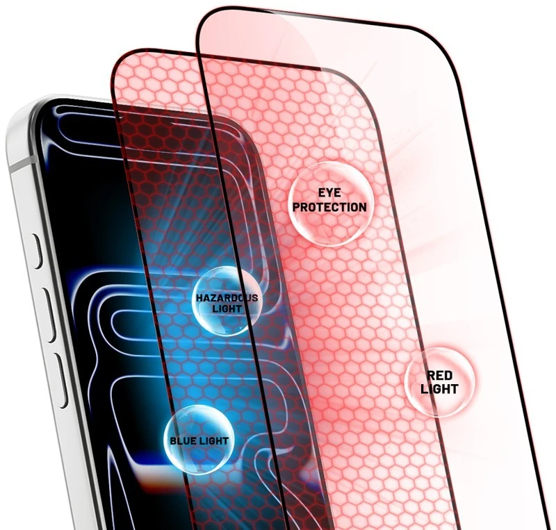 Crong Crong OptiRed Glass - Grūdintas stiklas su filtrem światła niebieskiego iPhone 17e