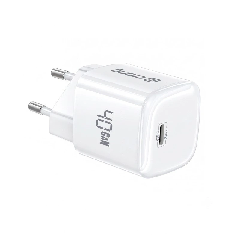 Įkroviklis Crong Crong NEO GaN Charger - Įkroviklis USB-C 40W PD 3.2 su AVS (balta)