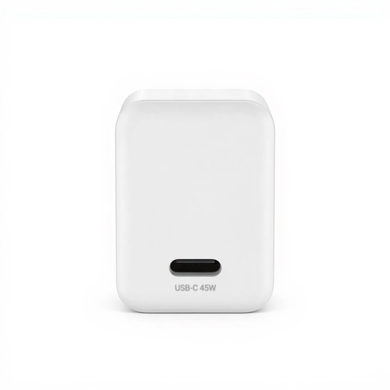 Crong Ultra Compact GaN - USB-C 45W PD 3.0 laidinis įkroviklis su PPS baltos spalvos