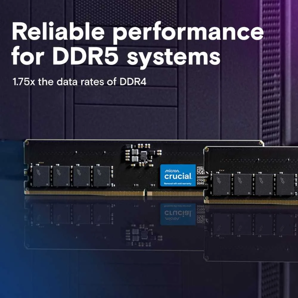 Crucial DDR5 operatyvioji atmintis su techniniu aprašymu