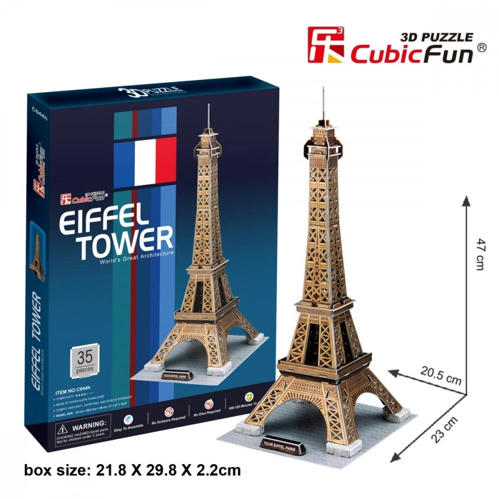 CUBICFUN 3D dėlionė „Eifelio bokštas“