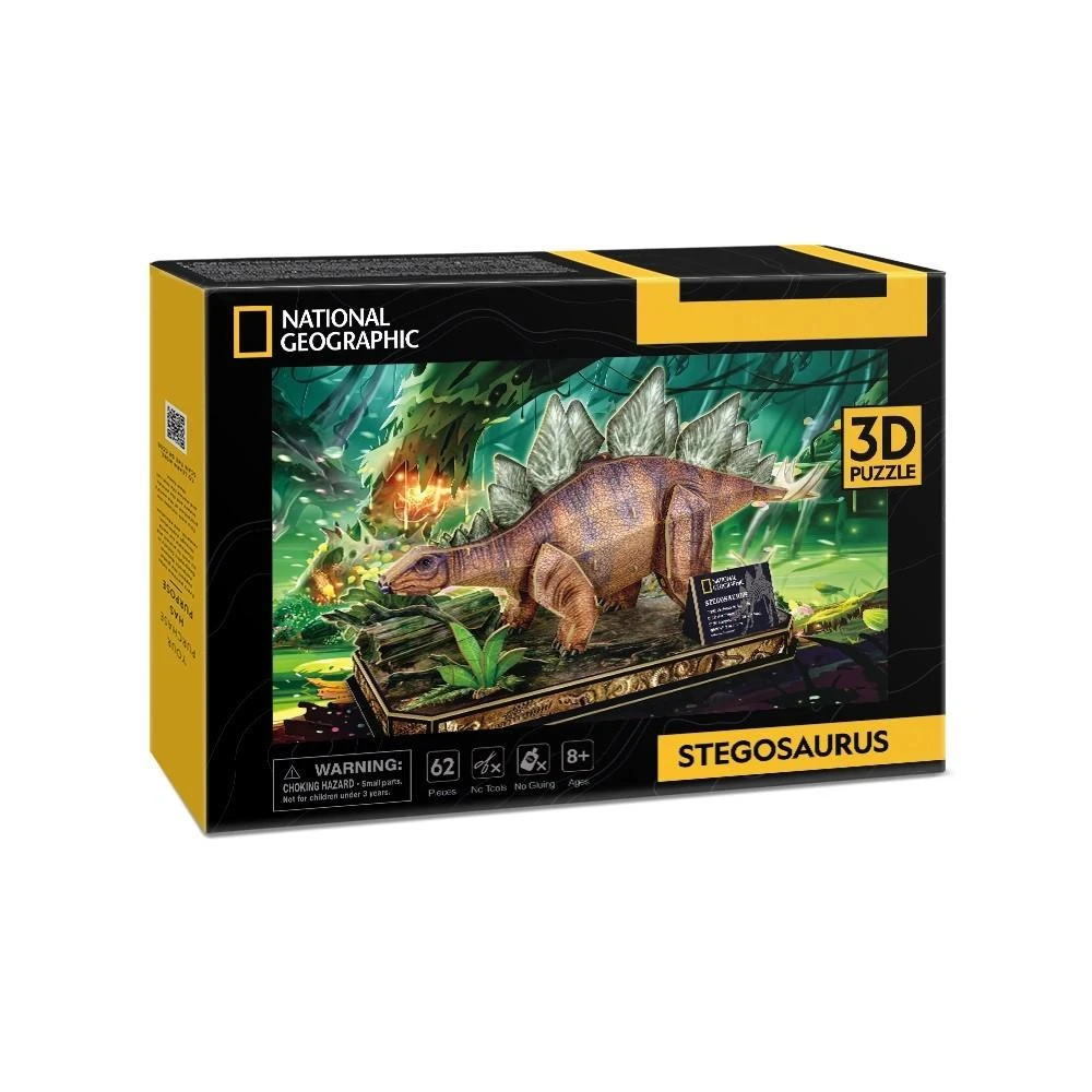 CUBIC FUN National Geographic 3D dėlionė „Stegozauras“