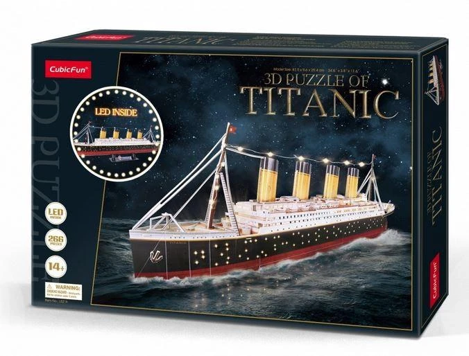 CUBICFUN 3D dėlionė su LED apšvietimu „Titanic“