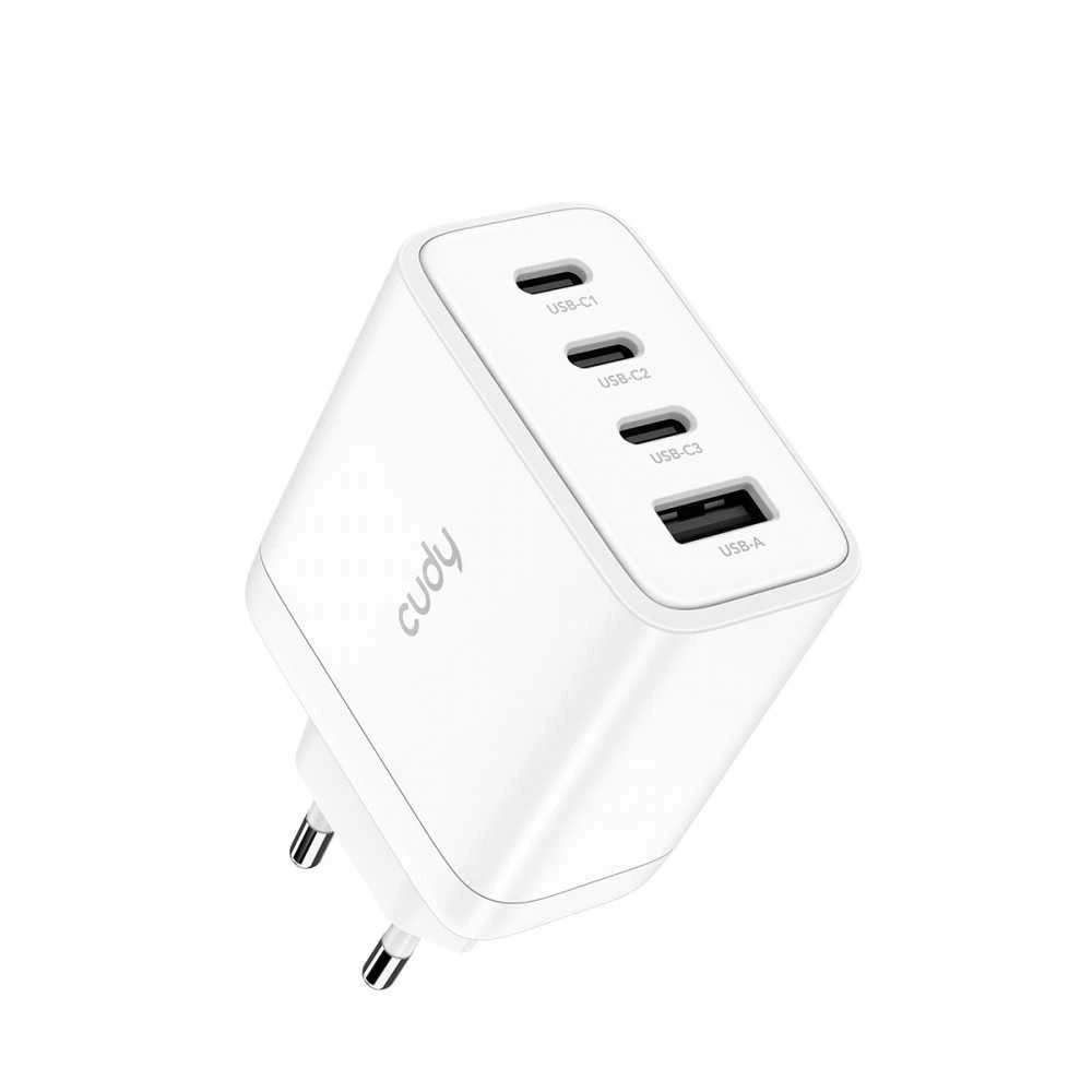 Sieninis įkroviklis Cudy CH70_EU (3x USB-C, 1x USB-A, 65W)