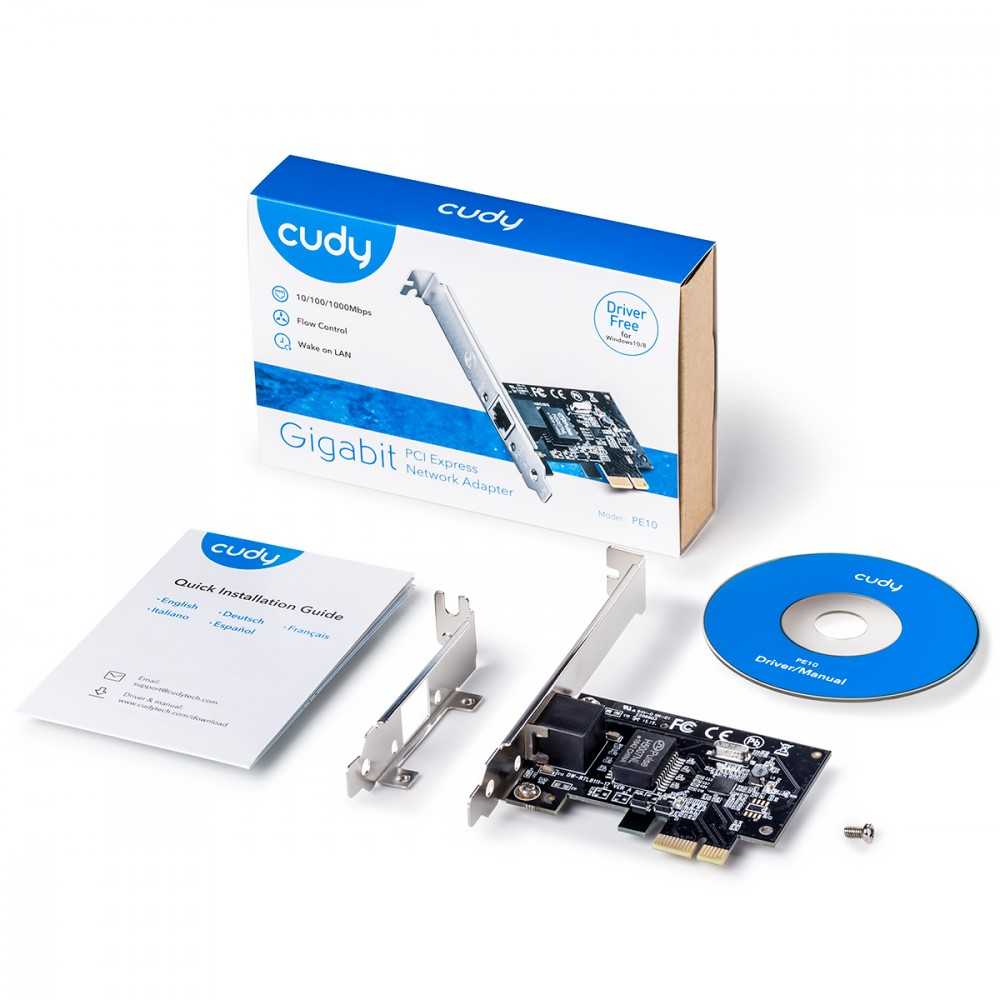 Karta jungiama į tinklą cudy pe10 gigabit pcie