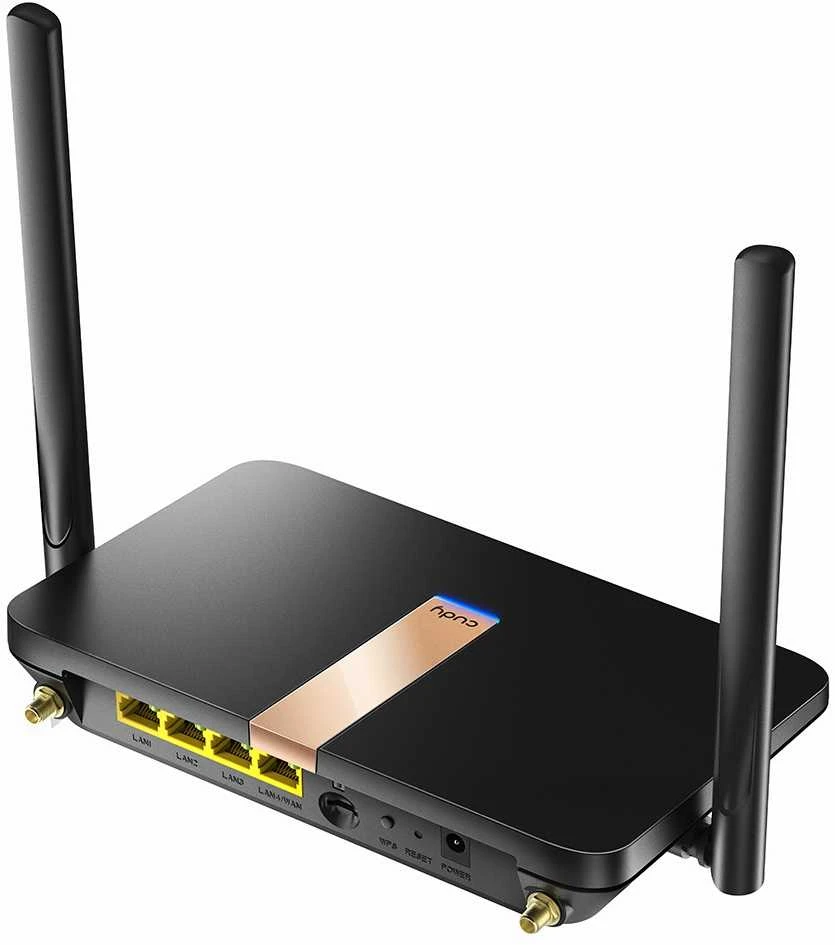 Cudy LT500D belaidis maršrutizatorius Greitas Ethernet dviejų dažnių (2,4 GHz / 5 GHz) 4G Juodas
