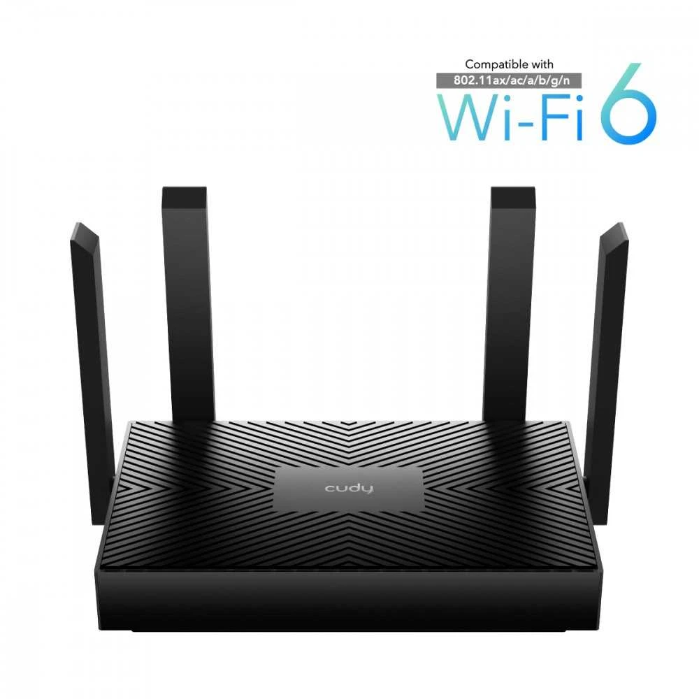 Maršrutizatorius Cudy wr1500 router belaidis gigabit ethernet dual-band (2.4 ghz/5 ghz) juoda