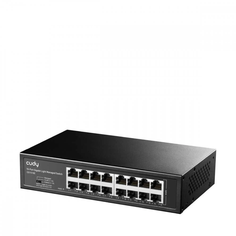 Šakotuvas Cudy Przełącznik gs1016e 16-port gigabit light managed switch