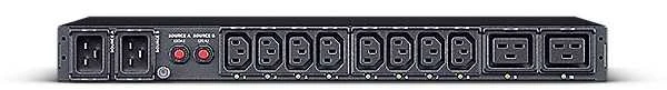 CYBERPOWER PDU44005 ĮJUNGTAS ATS 230V/16A 1U 8xIEC C13 2x IEC C19 lizdai