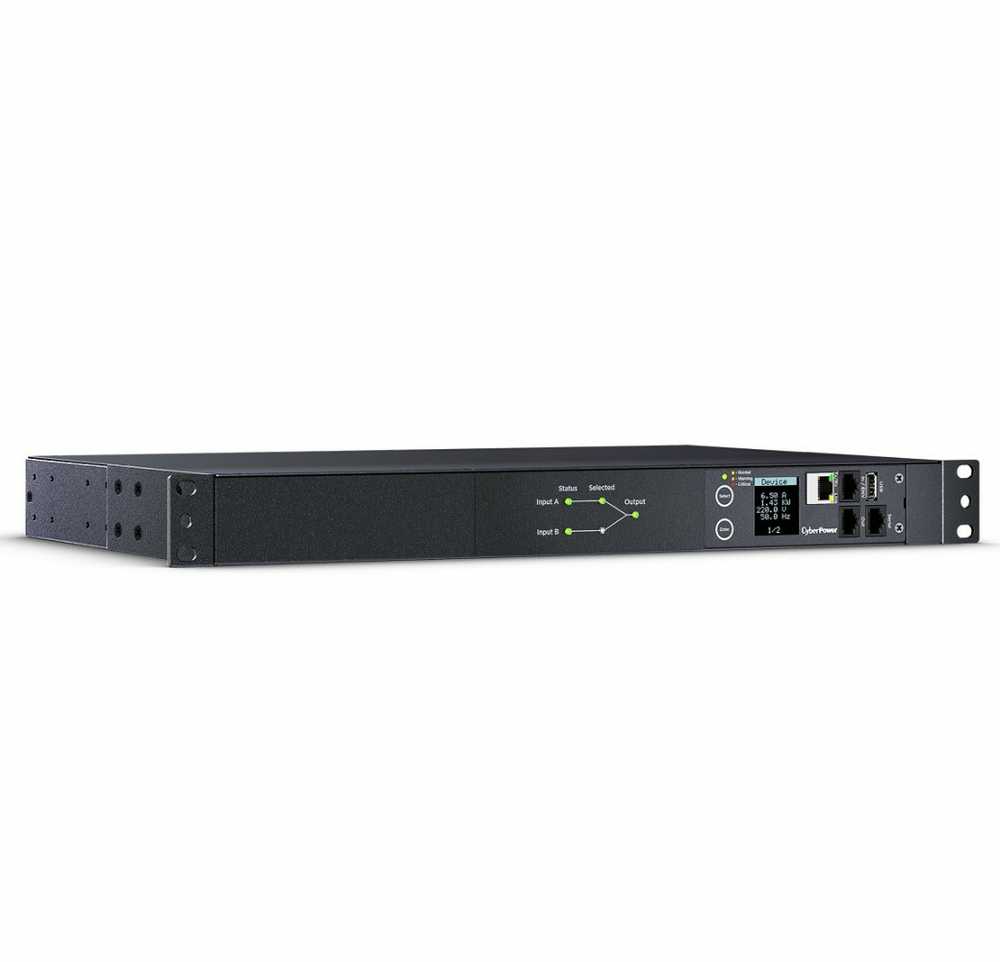 CYBERPOWER komutuojamas PDU41005230V/20A 1U 8x IEC-320 išėjimo tinklo jungtis PowerPanel Center programinė įranga