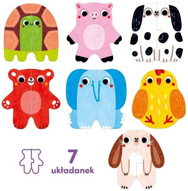 Dėlionė CzuCzu Mano pirmieji gyvūnų galvosūkiai vaikams nuo 15 mėnesių