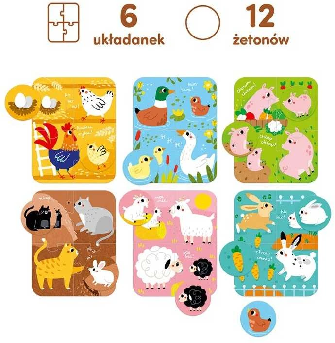 CzuCzu dėlionės Maži ir dideli gyvūnai 94164