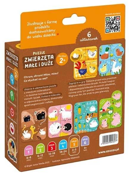 CzuCzu dėlionės Maži ir dideli gyvūnai 94164