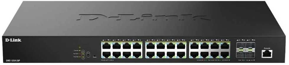 Šakotuvas D-Link | DMS-1250-28P/E | 28 prievadų 2.5G išmanusis valdomas PoE komutatorius | Stalinis | Valdomas
