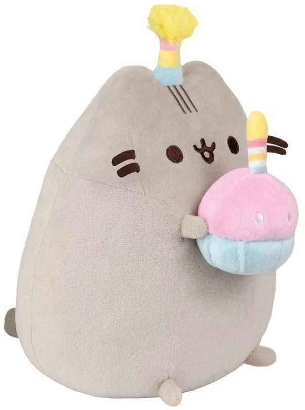 Pusheen - Pluszowa maskotka w czapeczce urodzinowej i tortem 24 cm