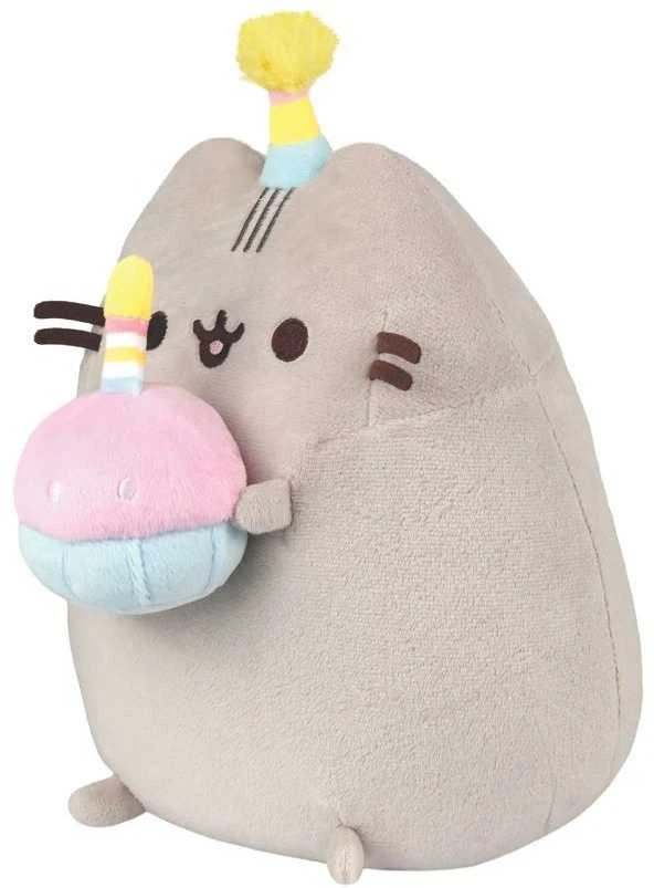 Pusheen - Pluszowa maskotka w czapeczce urodzinowej i tortem 24 cm