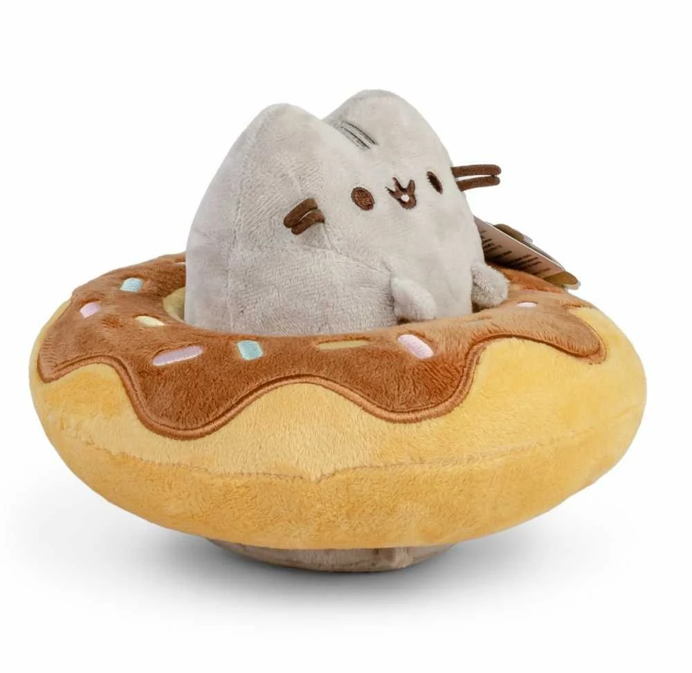 Pusheen - Pliušinis Pusheen talismanas šokoladiniame spurgos formos žaisliuke, 21 x 13 cm