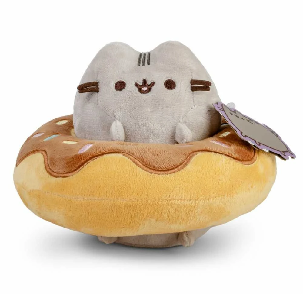 Pusheen - Pliušinis Pusheen talismanas šokoladiniame spurgos formos žaisliuke, 21 x 13 cm