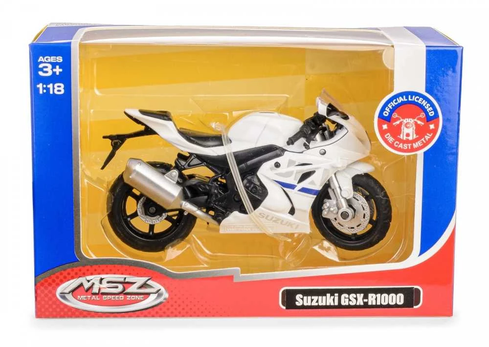 Daffi Model MSZ 1:18 Suzuki GSX-R1000 balta 33167