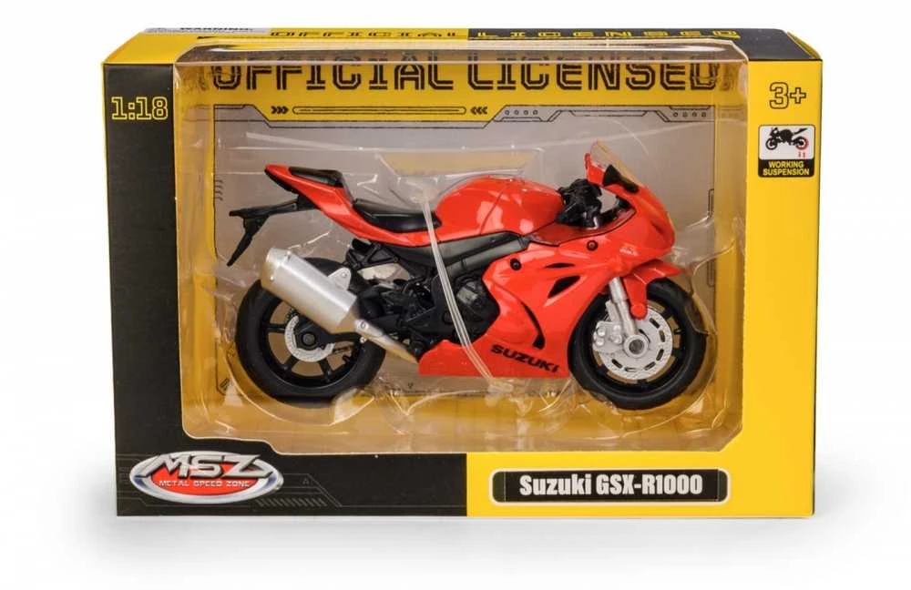Daffi Model MSZ 1:18 Suzuki GSX-R1000 raudona 33174