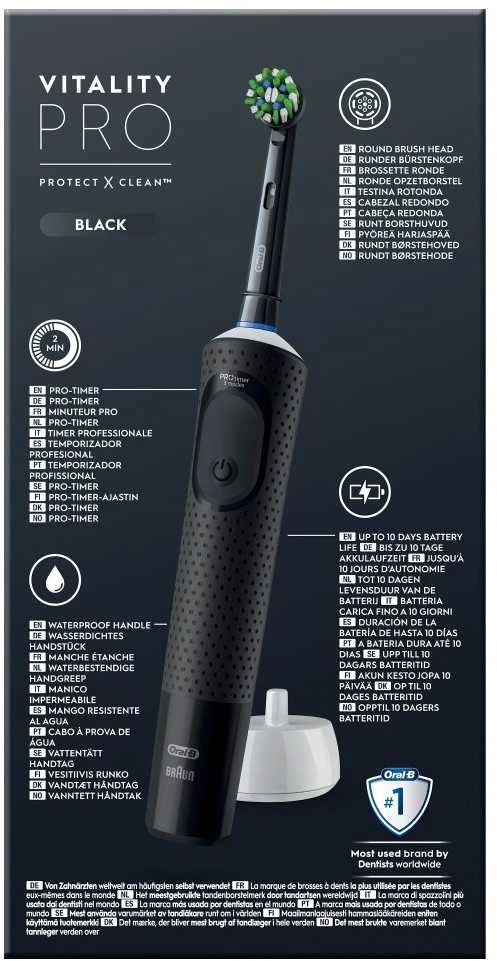 Braun Oral-B VITALITY PRO D103 Box Juodas Dantų šepetėlis