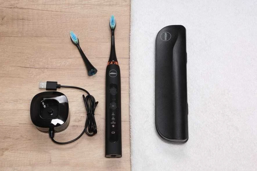 Dantų šepetėlis Šepetėlis Eldom Sonic SD210C Juoda