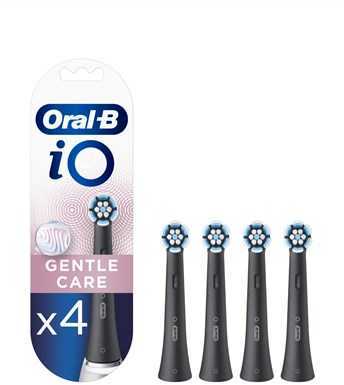 Dantų šepetėlis Braun SB-4 Oral-B iO Gentle Care Juodas keičiamos dantų šepetėlio galvutės 4 vnt.