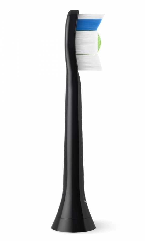 2 dalių šepetėlių galvučių pakuotė Philips Sonicare Optimal White, Juodos spalvos HX6062/88