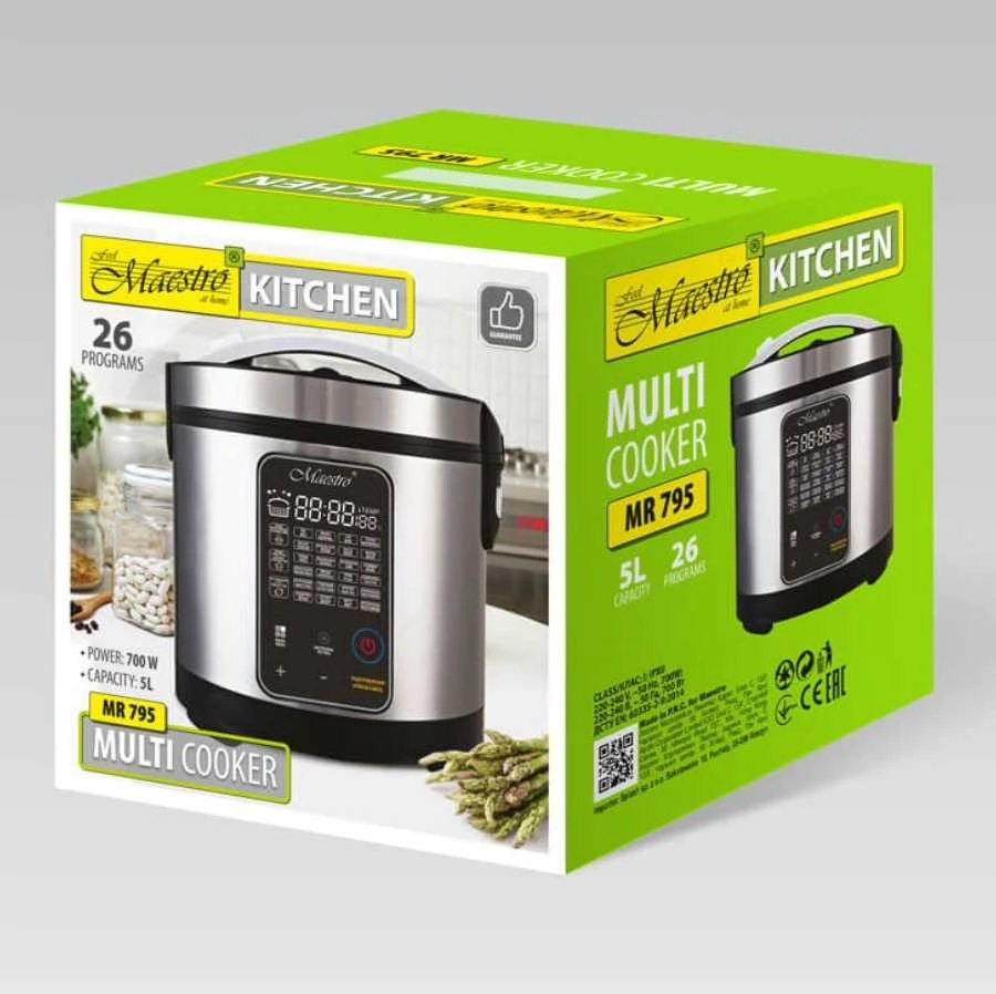 Virtuvinis kombainas Maestro Daugiafunkcis puodas 5 l, 26 programos, 700 W MR-795