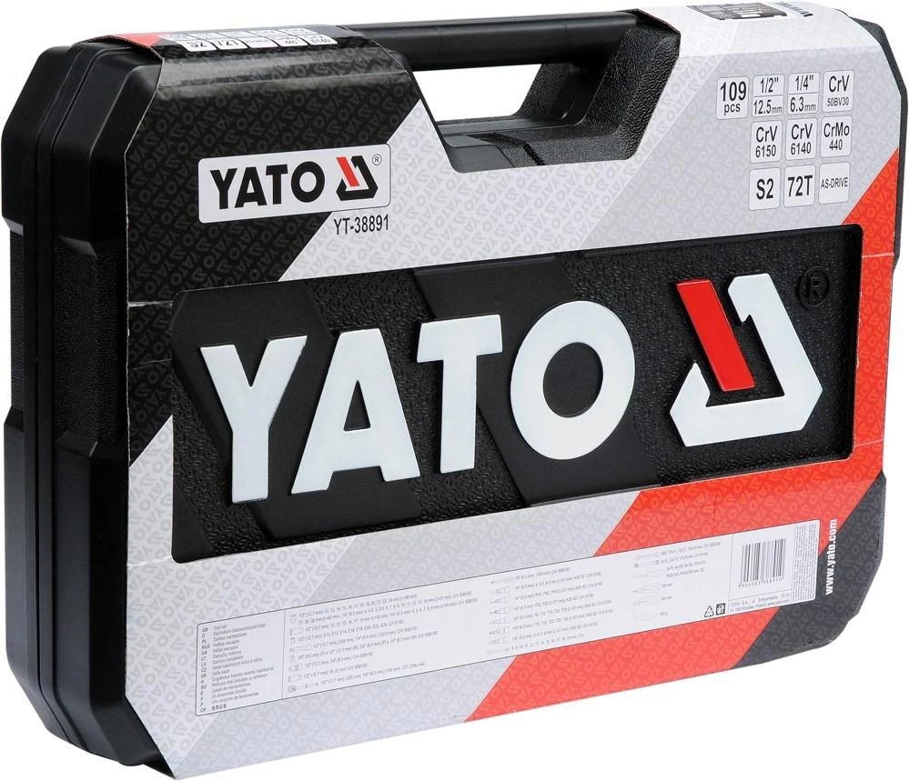YATO Rinkinys KLUCZY 109 vnt. 1/2" / 1/4" XXL 38891