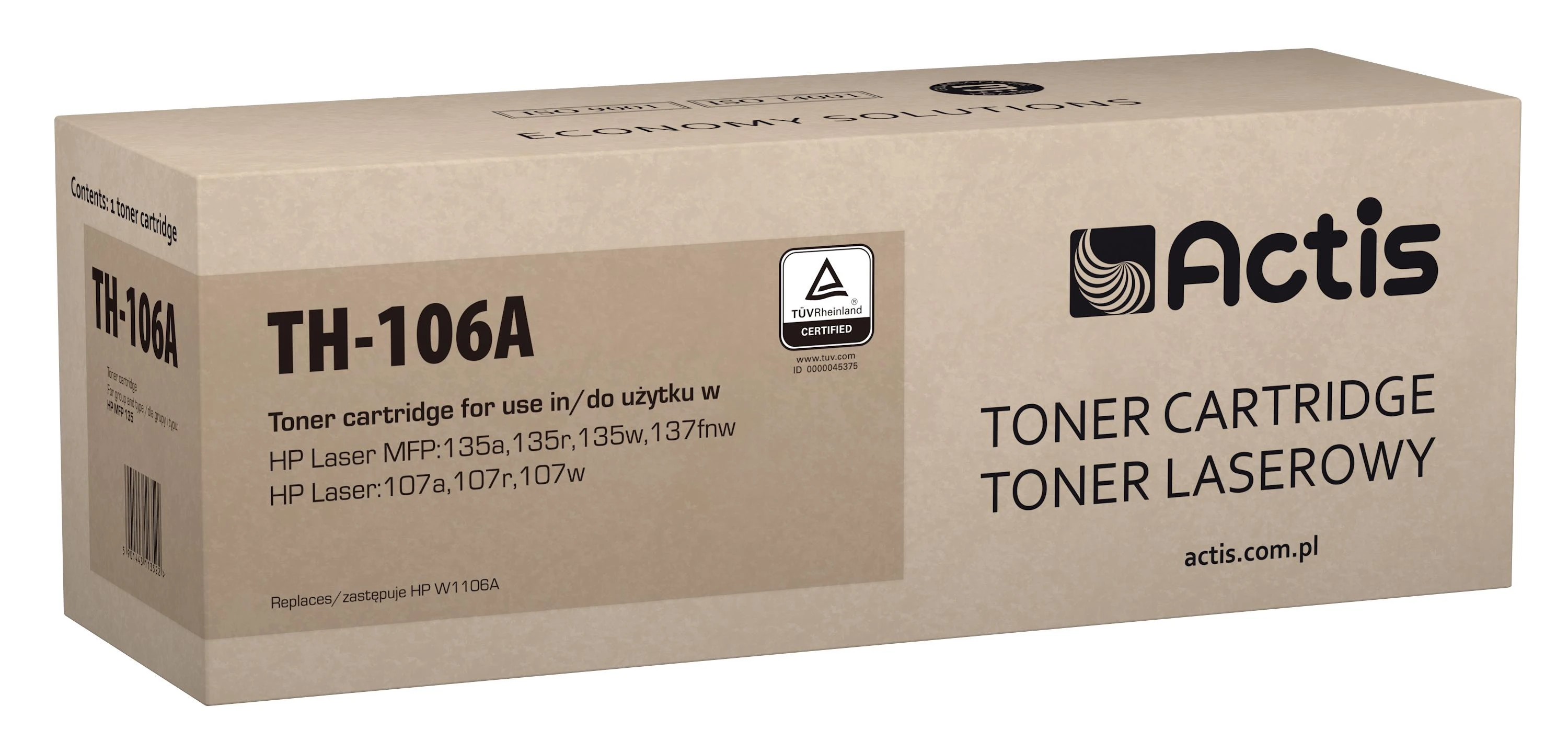 Tonerio Kasetė - Actis TH-106A Juoda, 1000 Puslapių.