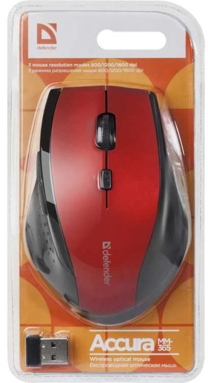 Pelė Defender Accura MM-365 raudona