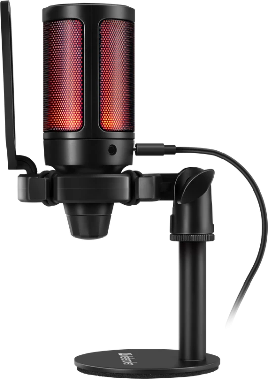 Defender, do streamowania mikrofon, IMPULSE GMC 600, garsumo valdymas, juoda, Podświetlany RGB