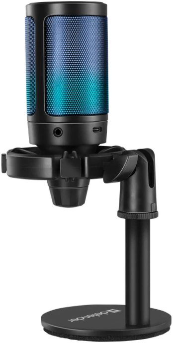 Defender, do streamowania mikrofon, IMPULSE GMC 600, garsumo valdymas, juoda, Podświetlany RGB