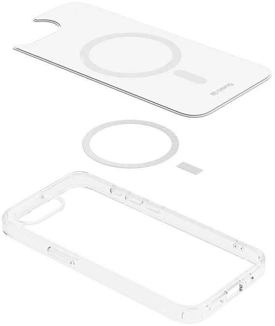 Dėklas Crong Clear mag cover - etui iphone 17e / 16e magsafe przezroczystye